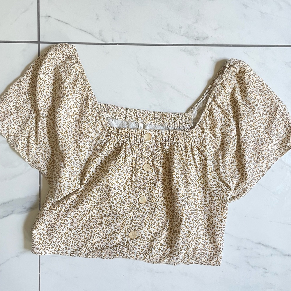 Rylee & cru womens top size Large golden floral